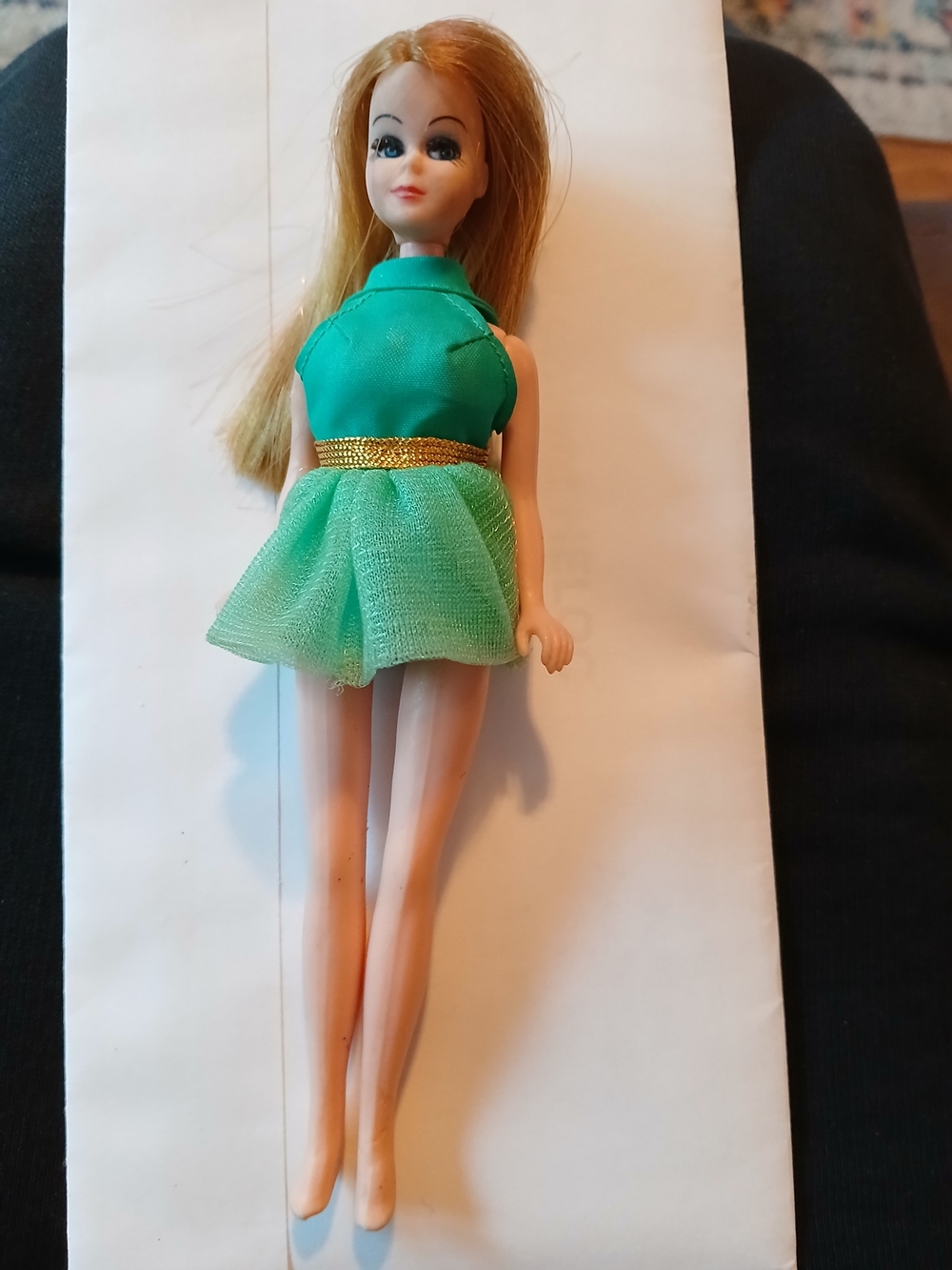 Vintage 1970's Topper Dawn Doll Original "Green Fling" Mini NO SHOES